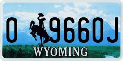 WY license plate 09660J
