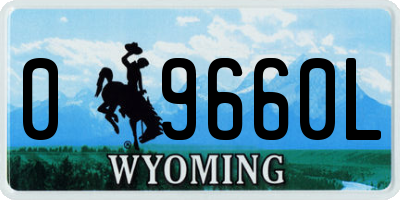 WY license plate 09660L