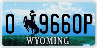 WY license plate 09660P