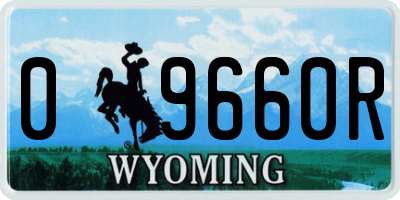 WY license plate 09660R