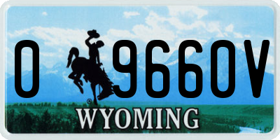 WY license plate 09660V