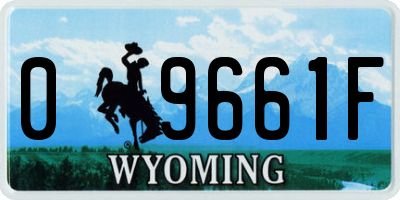 WY license plate 09661F