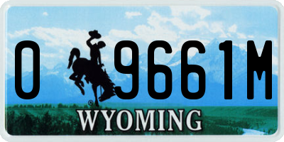 WY license plate 09661M