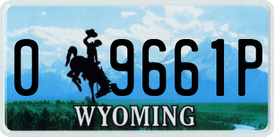 WY license plate 09661P