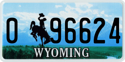 WY license plate 096624