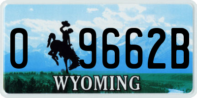 WY license plate 09662B