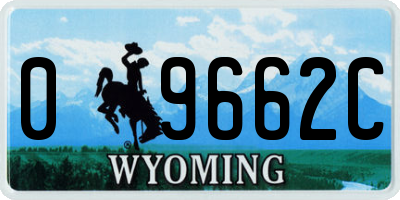 WY license plate 09662C