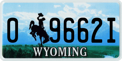 WY license plate 09662I