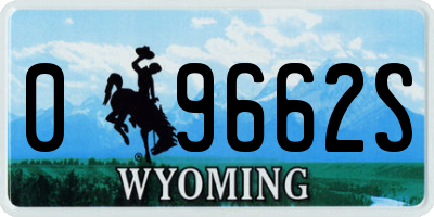 WY license plate 09662S