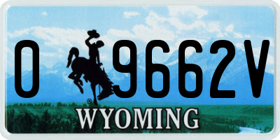 WY license plate 09662V