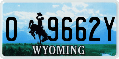 WY license plate 09662Y