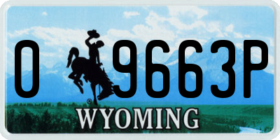WY license plate 09663P