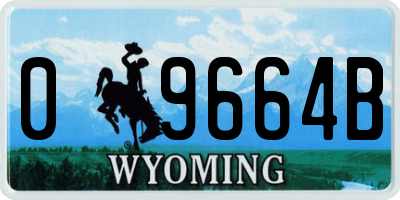 WY license plate 09664B