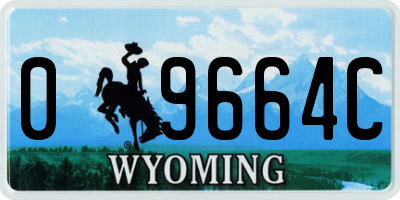 WY license plate 09664C