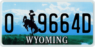 WY license plate 09664D