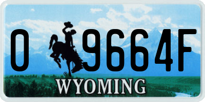 WY license plate 09664F