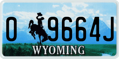 WY license plate 09664J