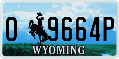 WY license plate 09664P