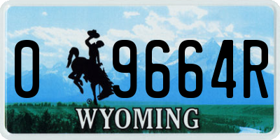 WY license plate 09664R