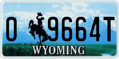 WY license plate 09664T