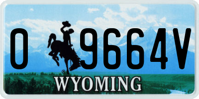 WY license plate 09664V