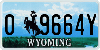 WY license plate 09664Y