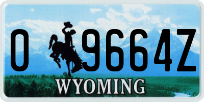 WY license plate 09664Z