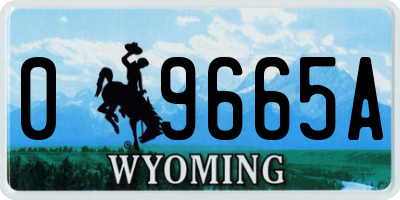 WY license plate 09665A