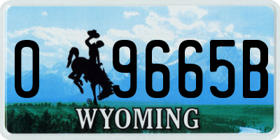 WY license plate 09665B