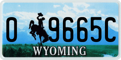 WY license plate 09665C