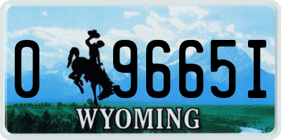 WY license plate 09665I