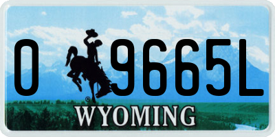 WY license plate 09665L