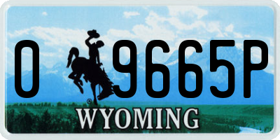 WY license plate 09665P