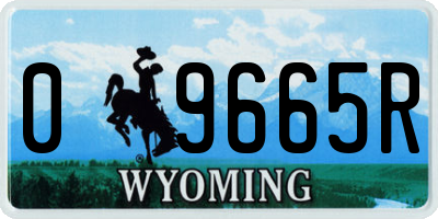 WY license plate 09665R