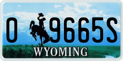 WY license plate 09665S