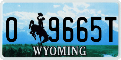 WY license plate 09665T