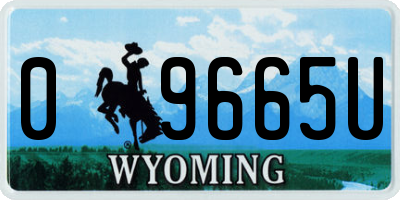 WY license plate 09665U