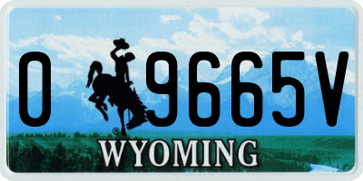 WY license plate 09665V