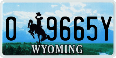 WY license plate 09665Y