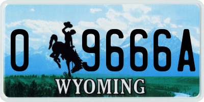 WY license plate 09666A