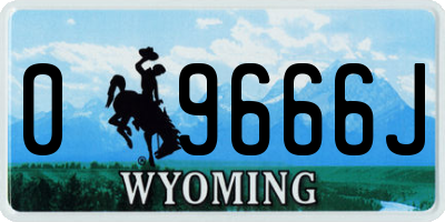 WY license plate 09666J