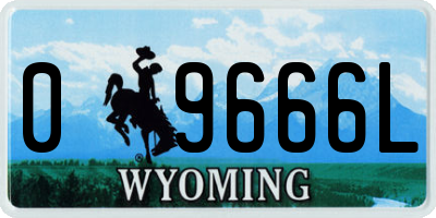 WY license plate 09666L