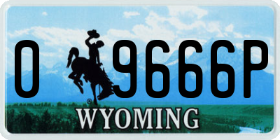 WY license plate 09666P