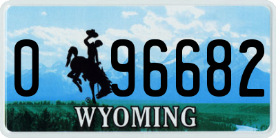 WY license plate 096682