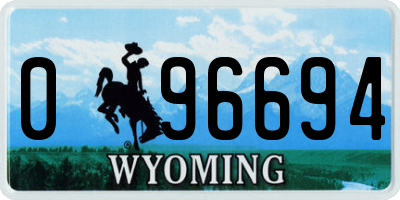 WY license plate 096694