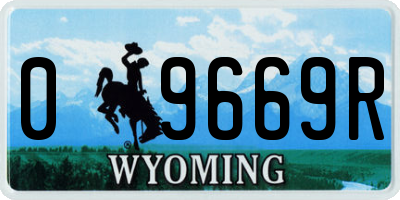 WY license plate 09669R