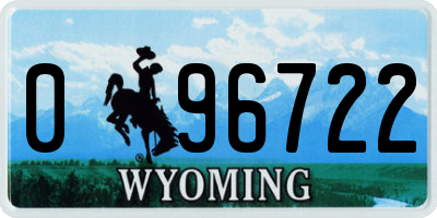 WY license plate 096722