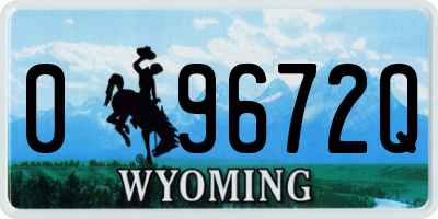 WY license plate 09672Q