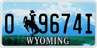 WY license plate 09674I