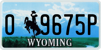 WY license plate 09675P